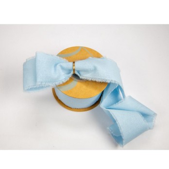 Rotolo nastro cotone sfragiato mm 25 x 15 m celeste polvere NI119 22