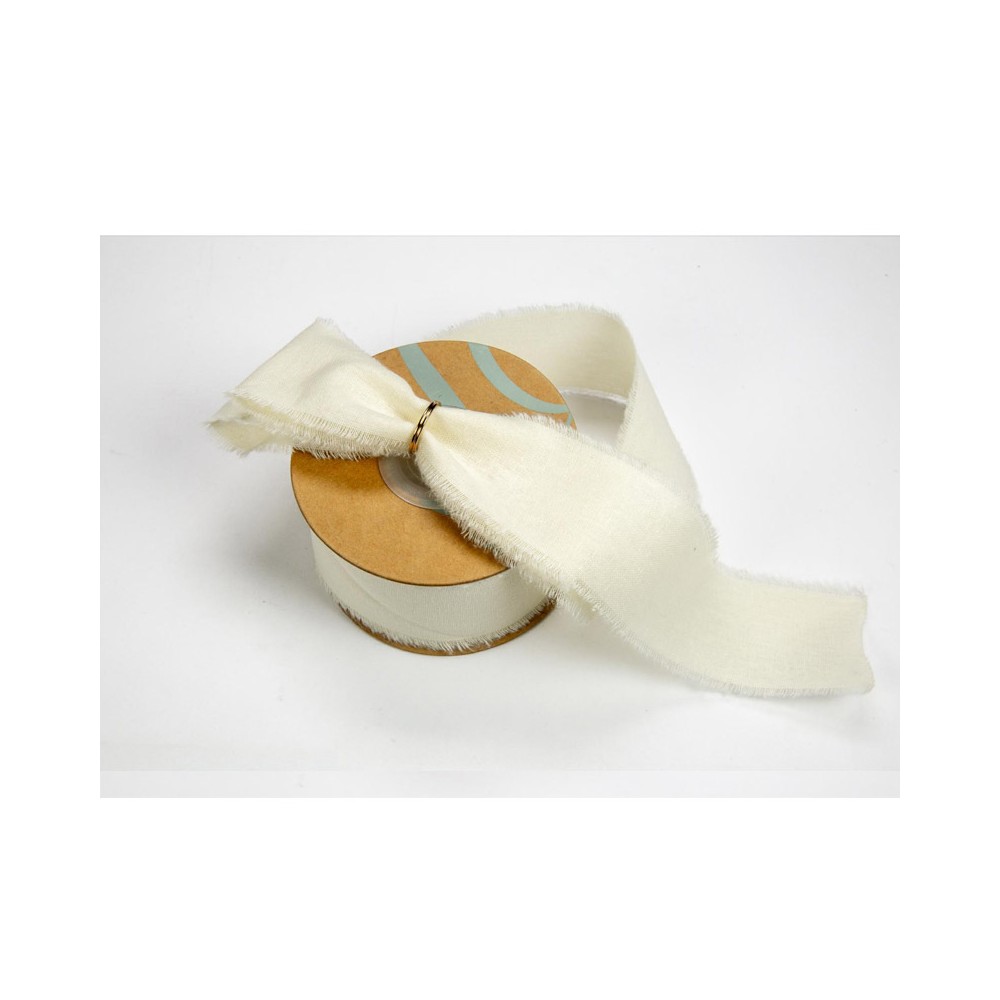 Rotolo nastro cotone sfragiato mm 25 x 15 m panna NI119 02