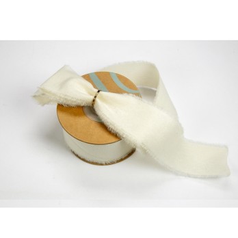 Rotolo nastro cotone sfragiato mm 25 x 15 m panna NI119 02