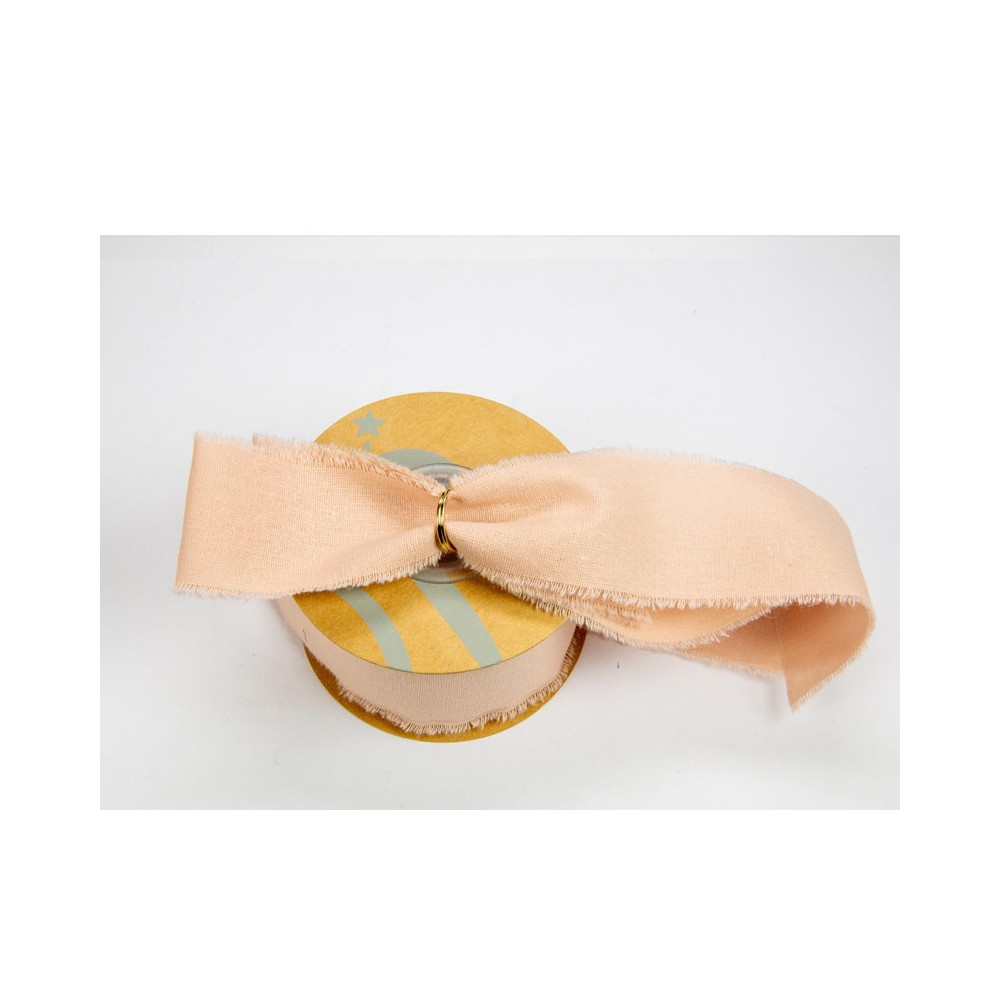 Rotolo nastro cotone sfragiato mm 25 x 15 m rosa antico NI119 27