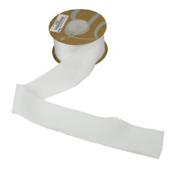 Rotolo Nastro di Raso con Frangia Bianco mm25x15mt - 1pz  - NI75 01