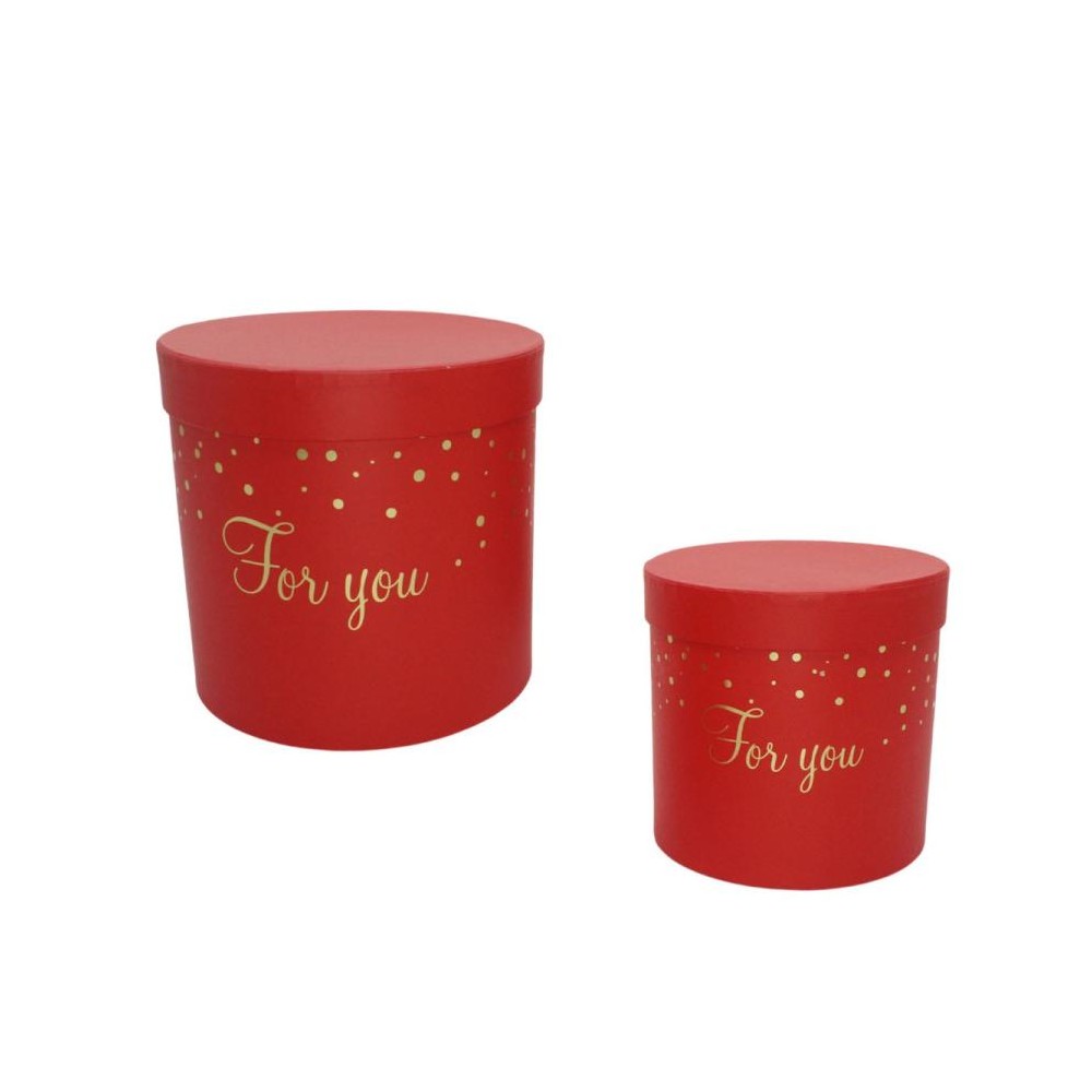 set 2 scatole rosse 79870 18 x 17 cm 15x 15cm