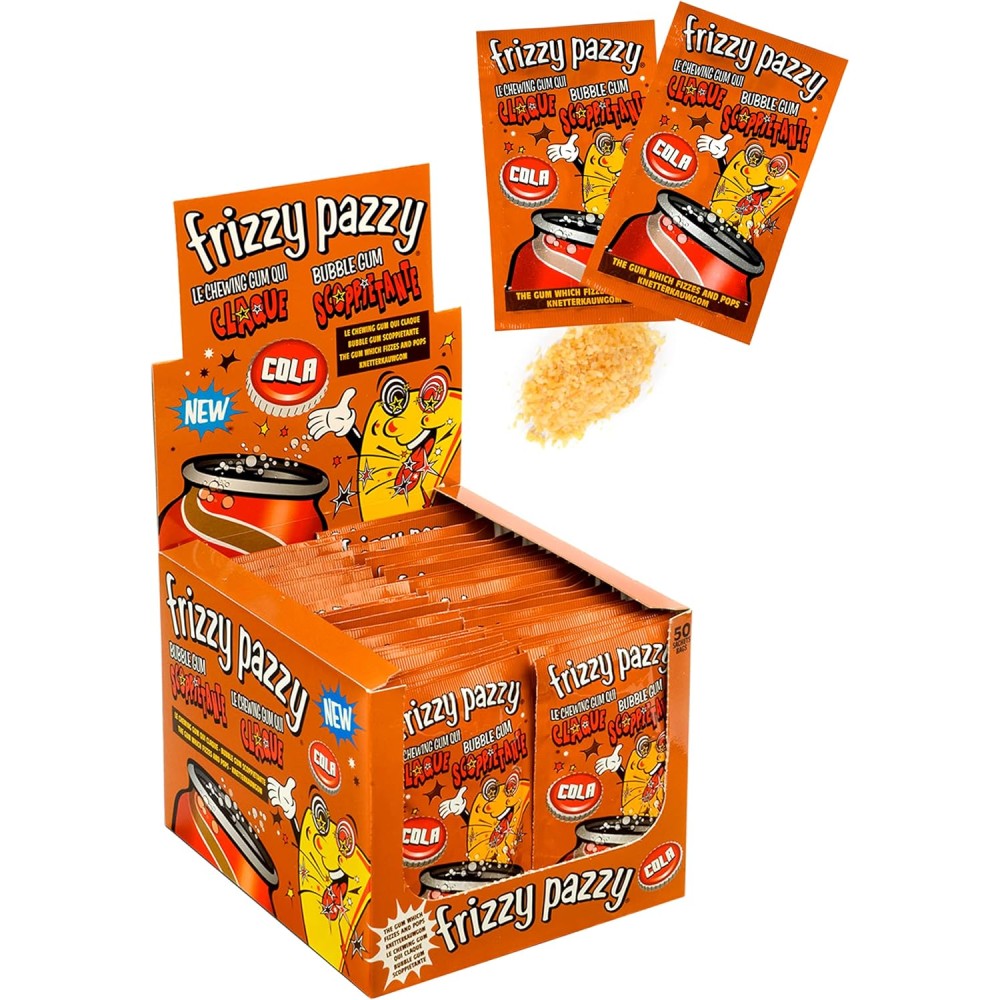Frizzy Pazzy Cola, Bustine da 7 g, Display da 50 Pezzi