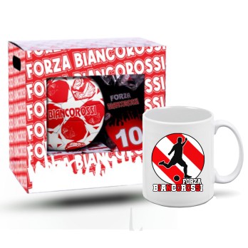 Uovo di Pasqua 150 g Bari Forza Biancorossi Con Pallone n.5 e tazza