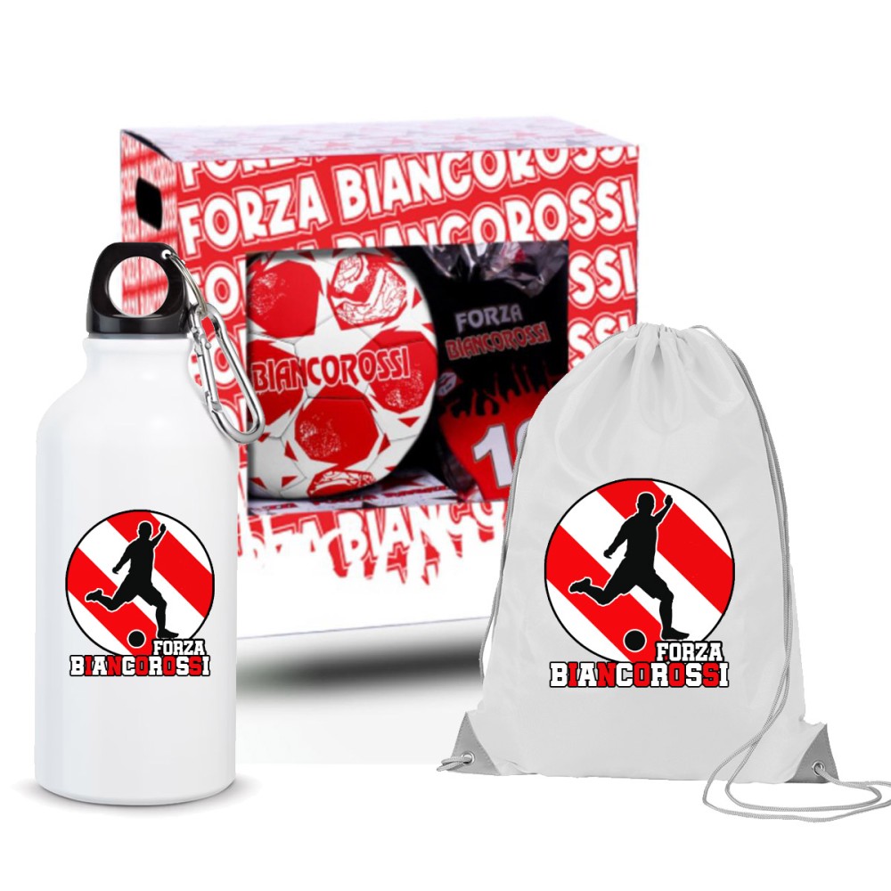 Uovo di Pasqua 150 g Forza Bari forza biancorossi Con Pallone n.5 + sacca e borraccia