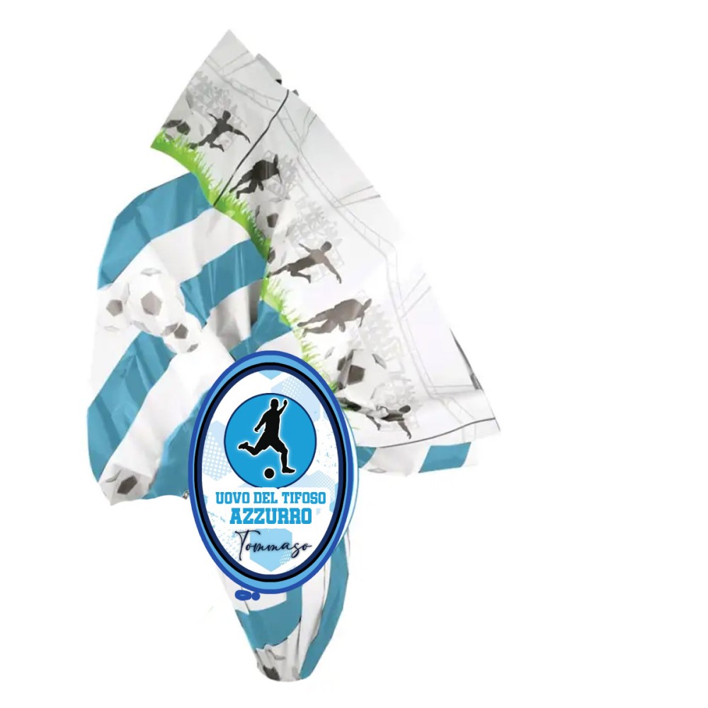 Uovo di Pasqua Napoli Forza Azzurri personalizzabile con pallone n.5