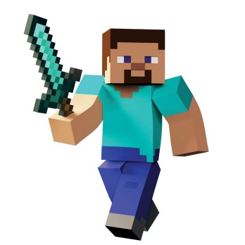 Sagoma in MDF Minecraft - 50 cm con supporto