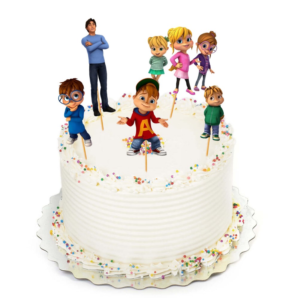 Cake Topper Picks Alvin 5pz con candelina