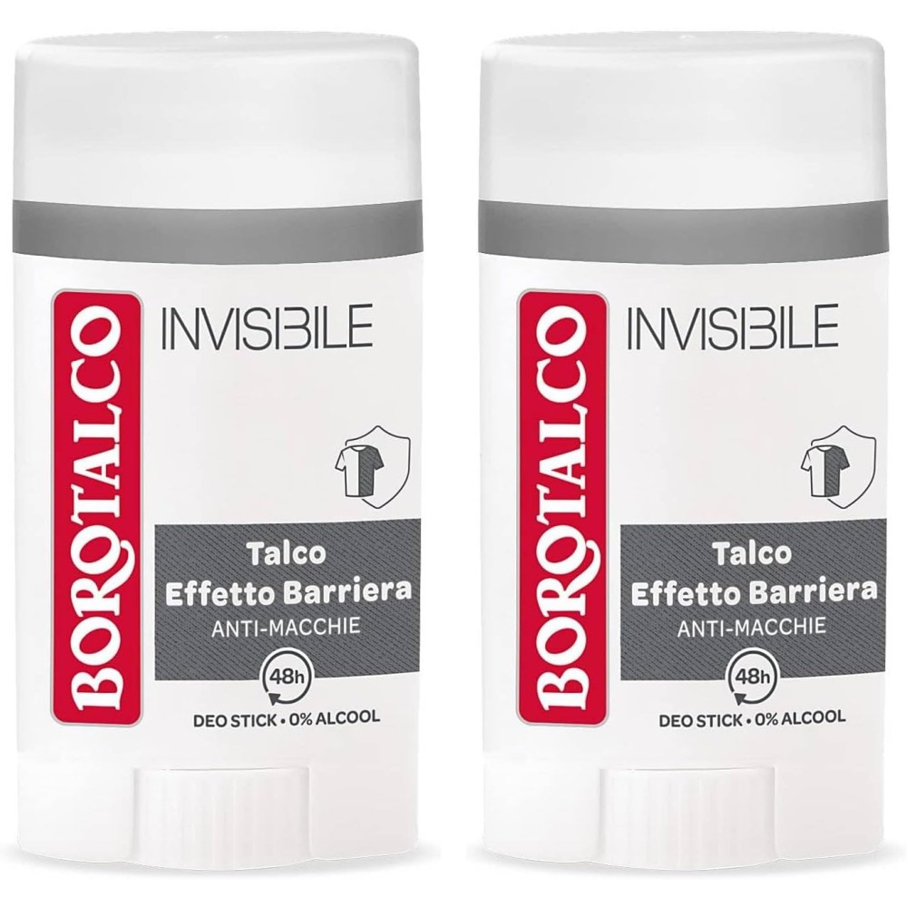 2 Borotalco Invisible Deodorante Uomo Talco