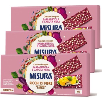 3 X Misura Crackers Integrali con Barbabietola e Carota Nera