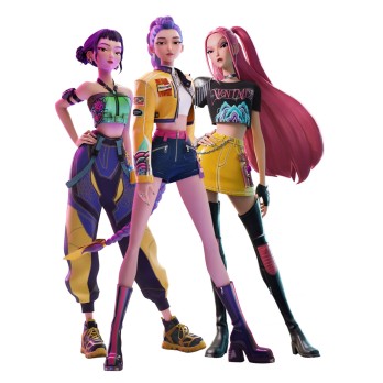 Sagoma decorativa in legno KPop Demon Hunters - 50 cm