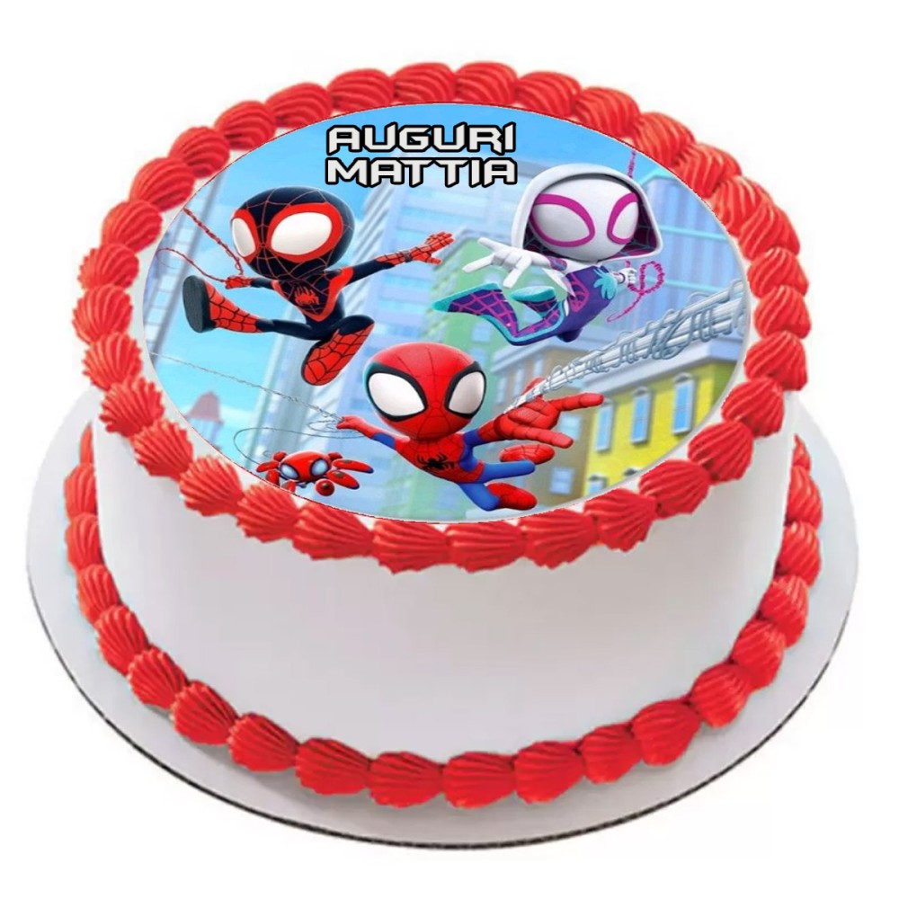 Cialda Spidey tonda personalizzabile