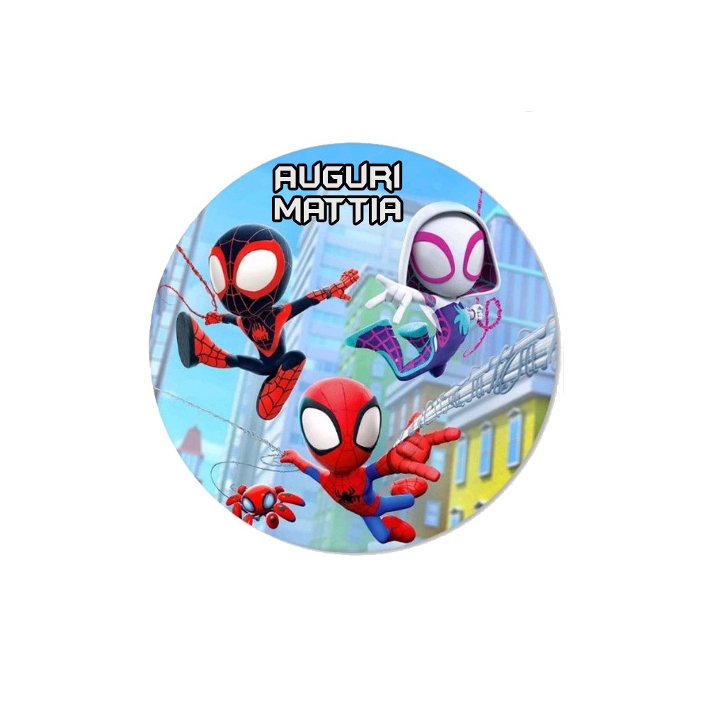 Cialda Spidey tonda personalizzabile