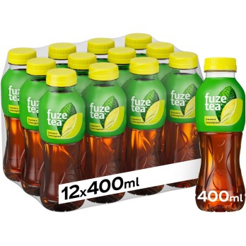 Fuze Tea, Bevanda Rinfrescante Analcolica di Té al Gusto Limone 12 Bottiglie da 400 ml