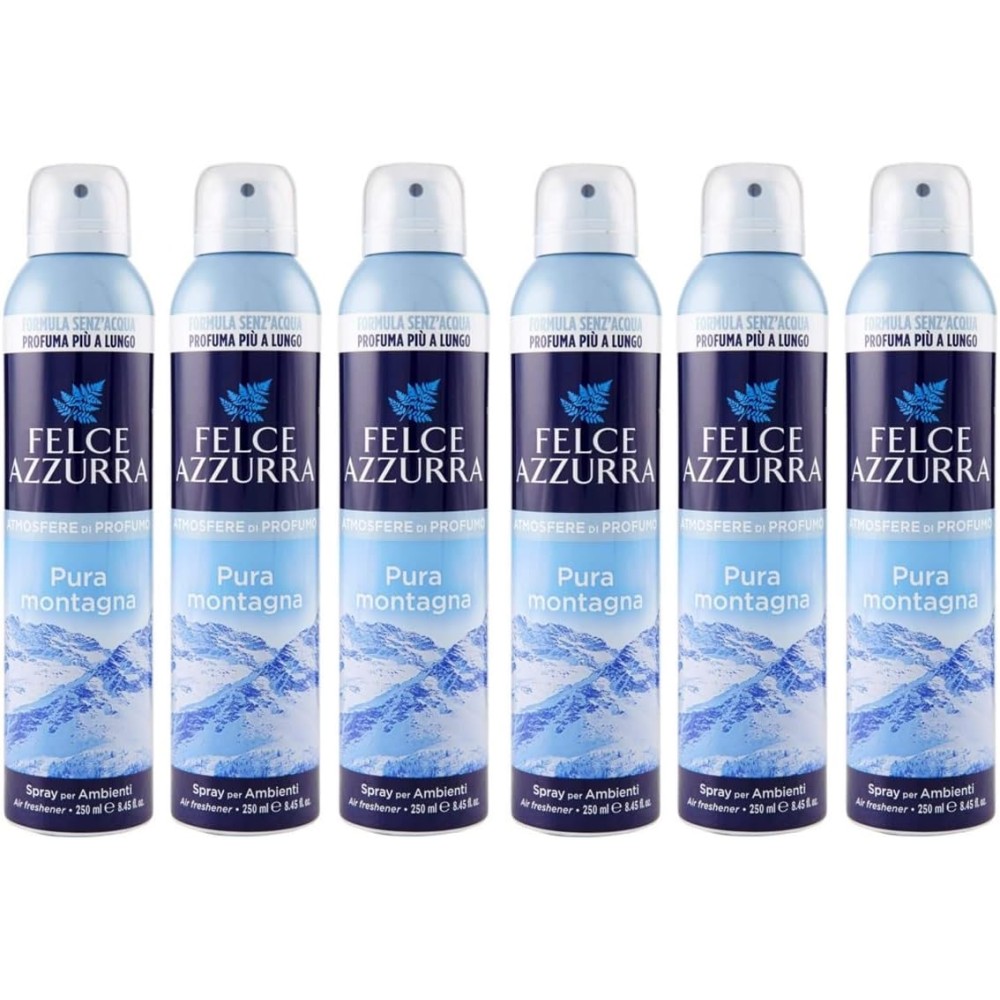 Felce Azzurra Pura Montagna Deodorante Ambienti, confezione da 6