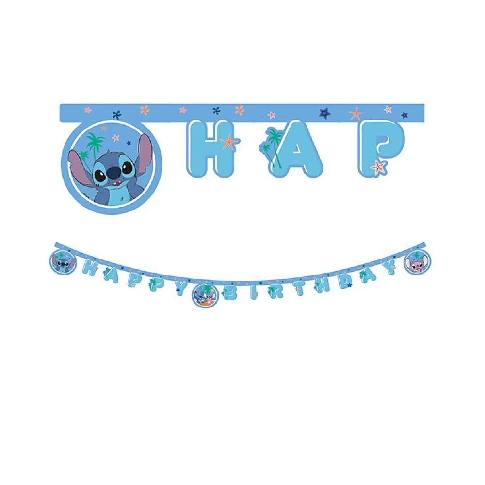 Festone ghirlanda Happy Birthday Stitch