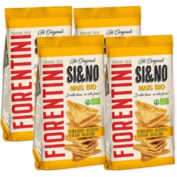 4 Fiorentini Si&No Mini Gallette Triangolari di Mais al Sale Marino no Fritti (Senza Glutine - Gluten Free) 100g