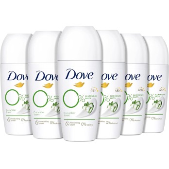 Dove, Deodorante Roll On Advanced 0% Sali Go Fresh Cetriolo, Deodorante