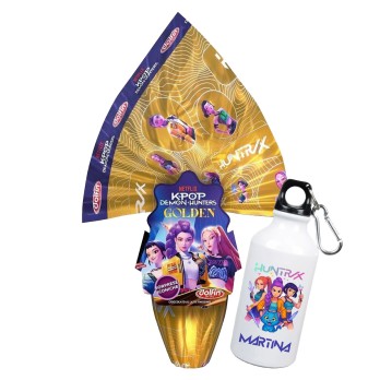 Uovo di pasqua 250g KPop Demon Hunters + borraccia e sacca  personalizzabile