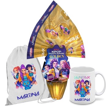 Uovo di pasqua 250g KPop Demon Hunters + tazza e sacca  personalizzabile