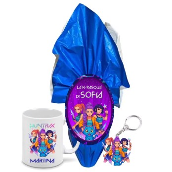 Uovo di Pasqua Kpop Demon Hunters Con portachiavi e tazza personalizzabile