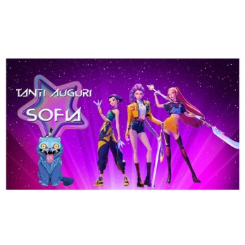 Striscione Banner Kpop Demon Hunters personalizzabile