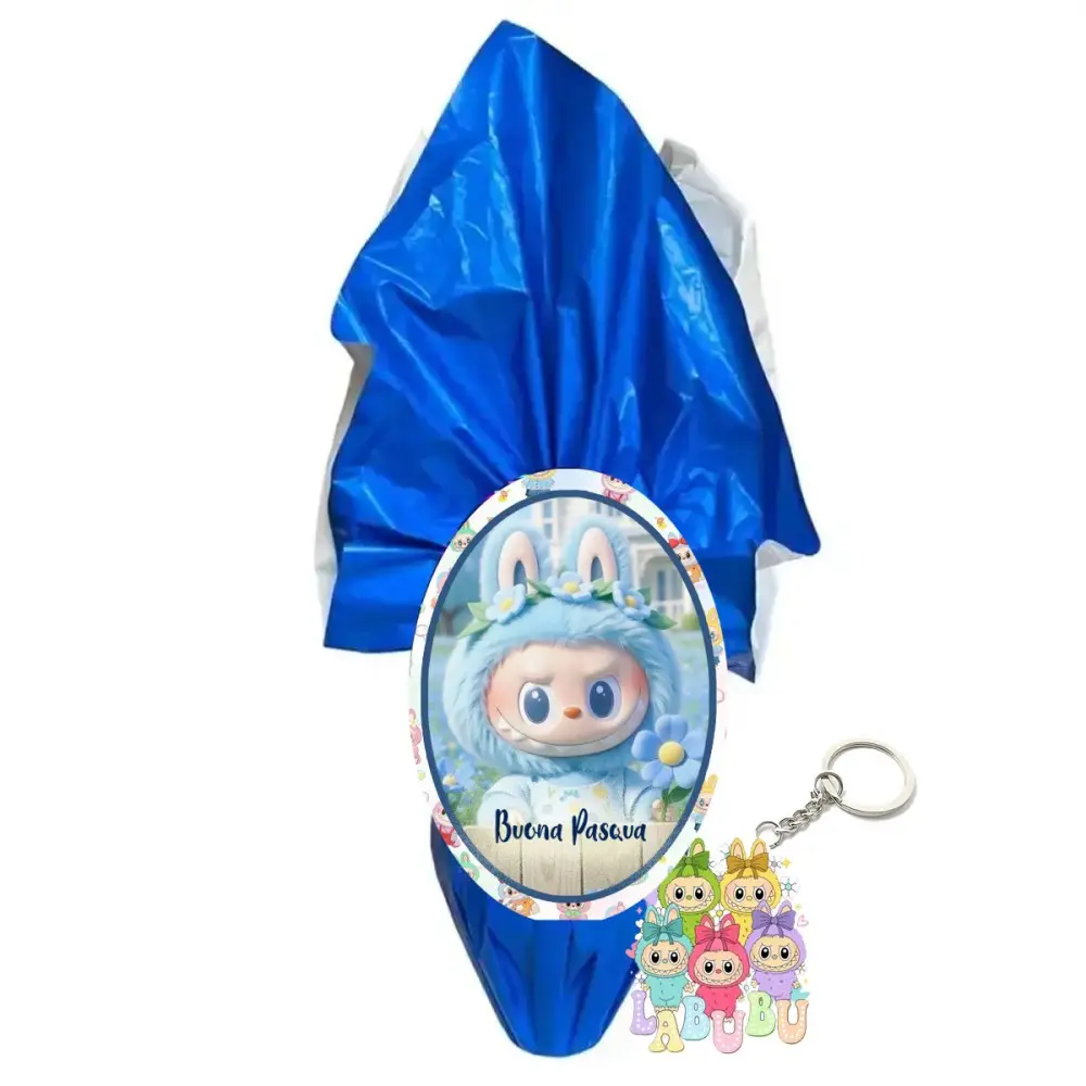 Uovo di Pasqua a tema Labubu Con portachiavi