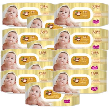 12 X Dea-lo Salviettine Baby all’Olio di Argan Confezione da 72 pezzi