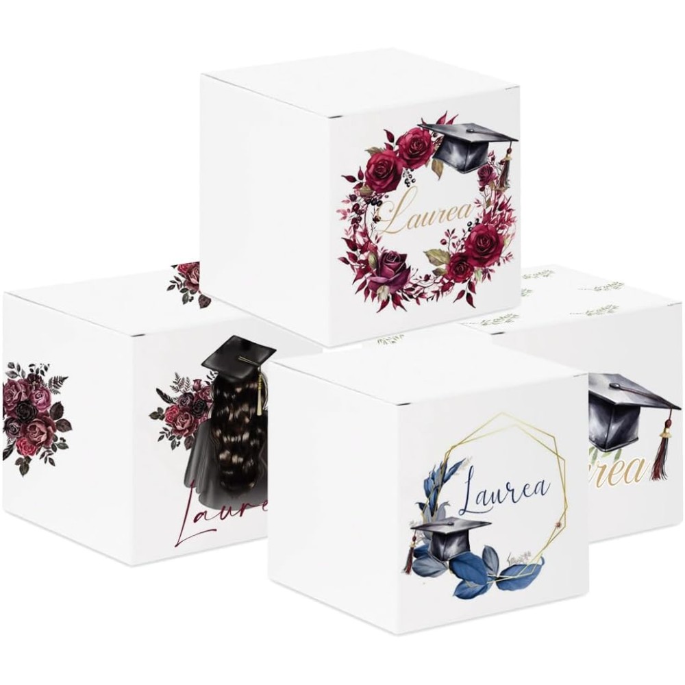 50 Portaconfetti Laurea a forma di Cubetto grafica a scelta