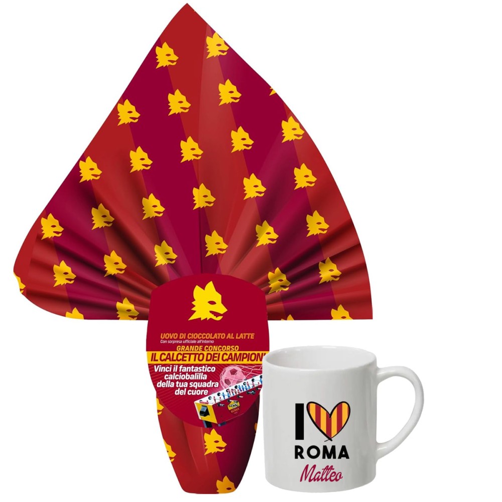 Uovo di Pasqua A.S. Roma da 180 gr + tazza
