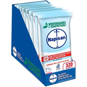 Napisan Salviette Disinfettanti Total Protection Confezione da 8 Pacchi x 50