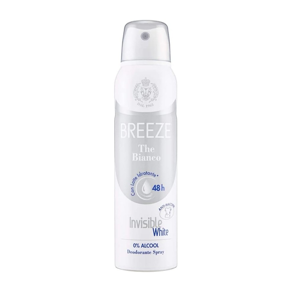 3x Breeze  fragranza al tè bianco, invisible, durata: 48 h, 150 ml