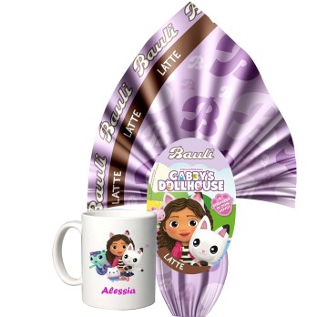 Uovo di Pasqua 150 gr Gabby's Dollhouse + tazza personalizzabile