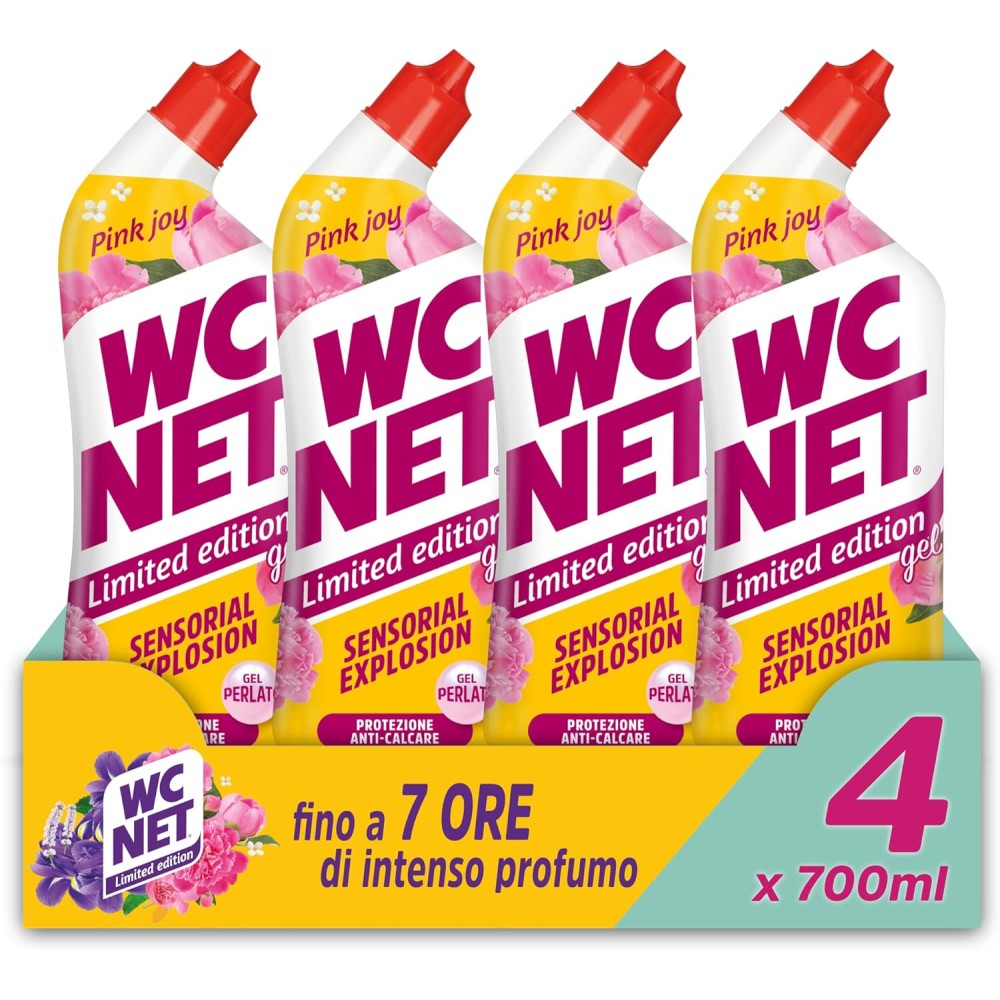 4 Wc Net - Limited Edition Pink Joy, Detergente Liquido per Sanitari