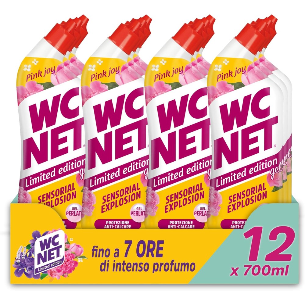 12 Wc Net - Limited Edition Pink Joy, Detergente Liquido per Sanitari