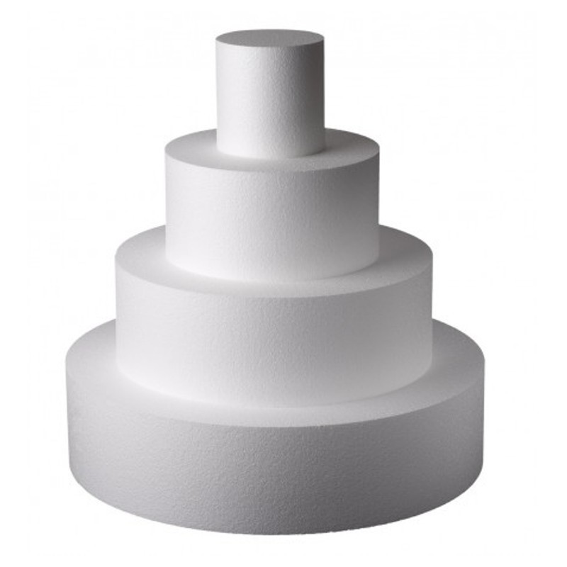 BASE PER TORTA CIRCOLARE IN POLISTIROLO H 5 CM 