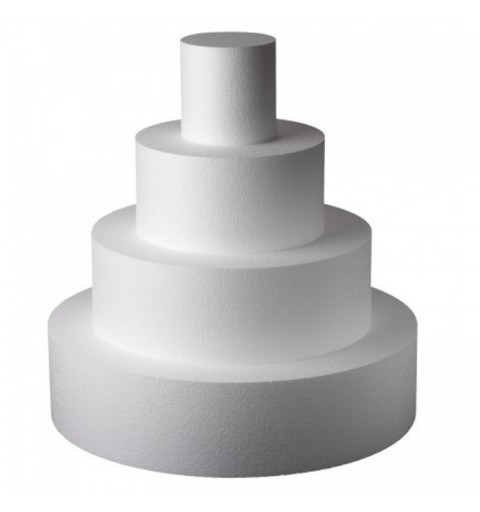 BASE PER TORTA CIRCOLARE IN POLISTIROLO H 5 CM 