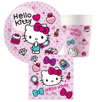 COORDINATO COMPLEANNO HELLO KITTY HEARTS