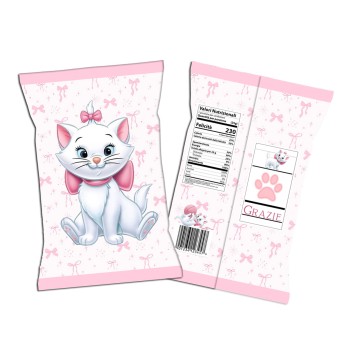 Patatine Minù gattina Marie personalizzabili - 20 Buste