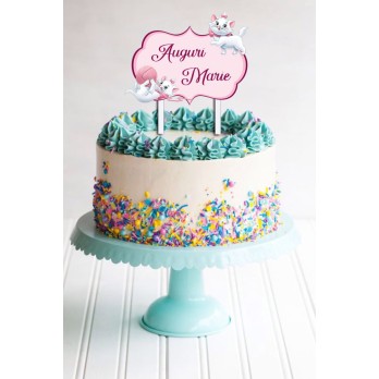 Cake Topper in Plexiglass Minù gattina Marie personalizzabile
