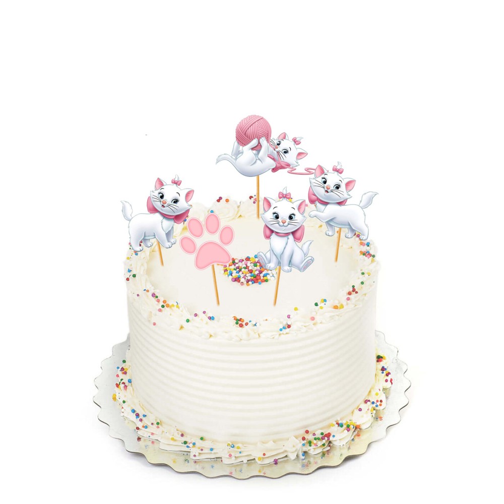 Cake Topper Picks Minù gattina Marie  - 5pz