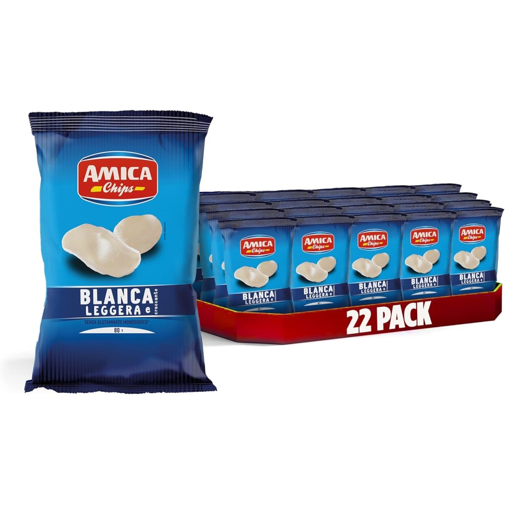 AMICA Chips | Patatine Blanca Pellet, Leggera e Croccante 22 Pezzi