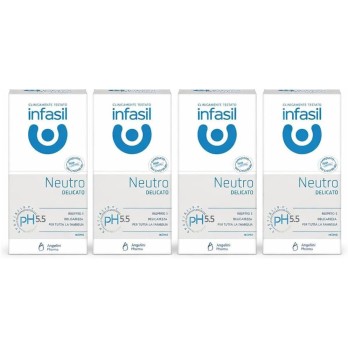 4 Detergente Intimo Neutro Delicato pH 5.5 Confezione da 4 Unità da 200ml