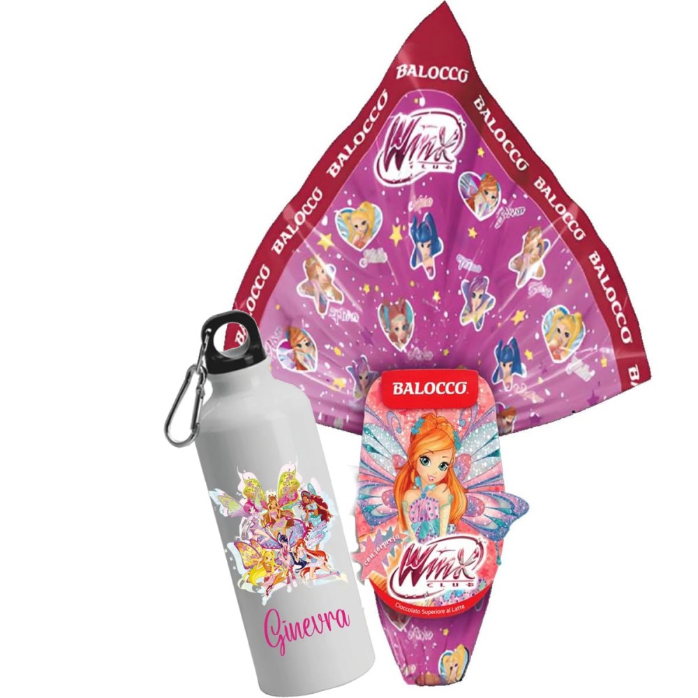 Uovo di Pasqua Winx 240 g + borraccia personalizzabile