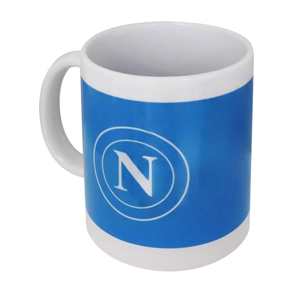 SSC NAPOLI Tazza in Ceramica con Logo Bianco, Interno Bianco
