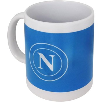 SSC NAPOLI Tazza in Ceramica con Logo Bianco, Interno Bianco