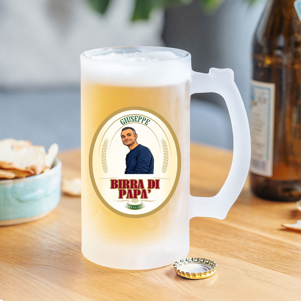 Boccale da Birra Personalizzato con FOTO E NOME