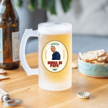 Boccale da Birra Personalizzato con FOTO E NOME