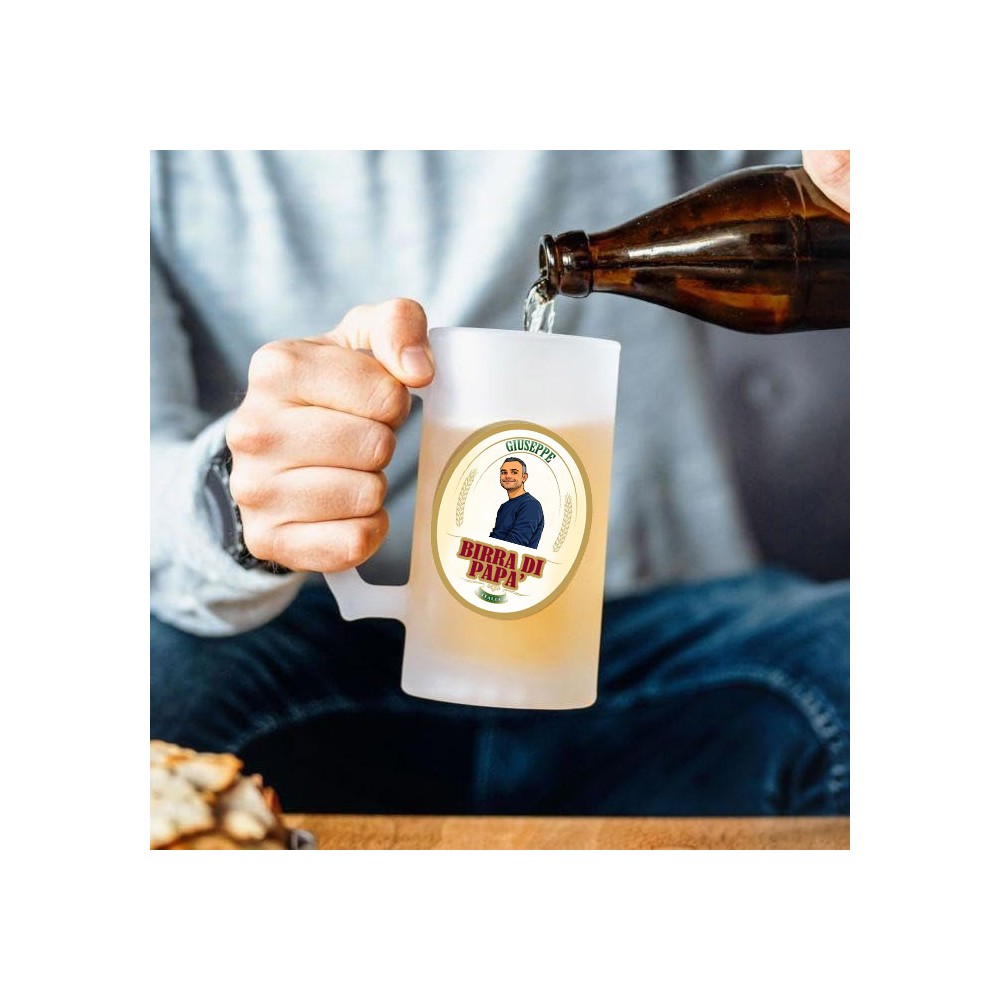 Boccale da Birra Personalizzato con FOTO E NOME