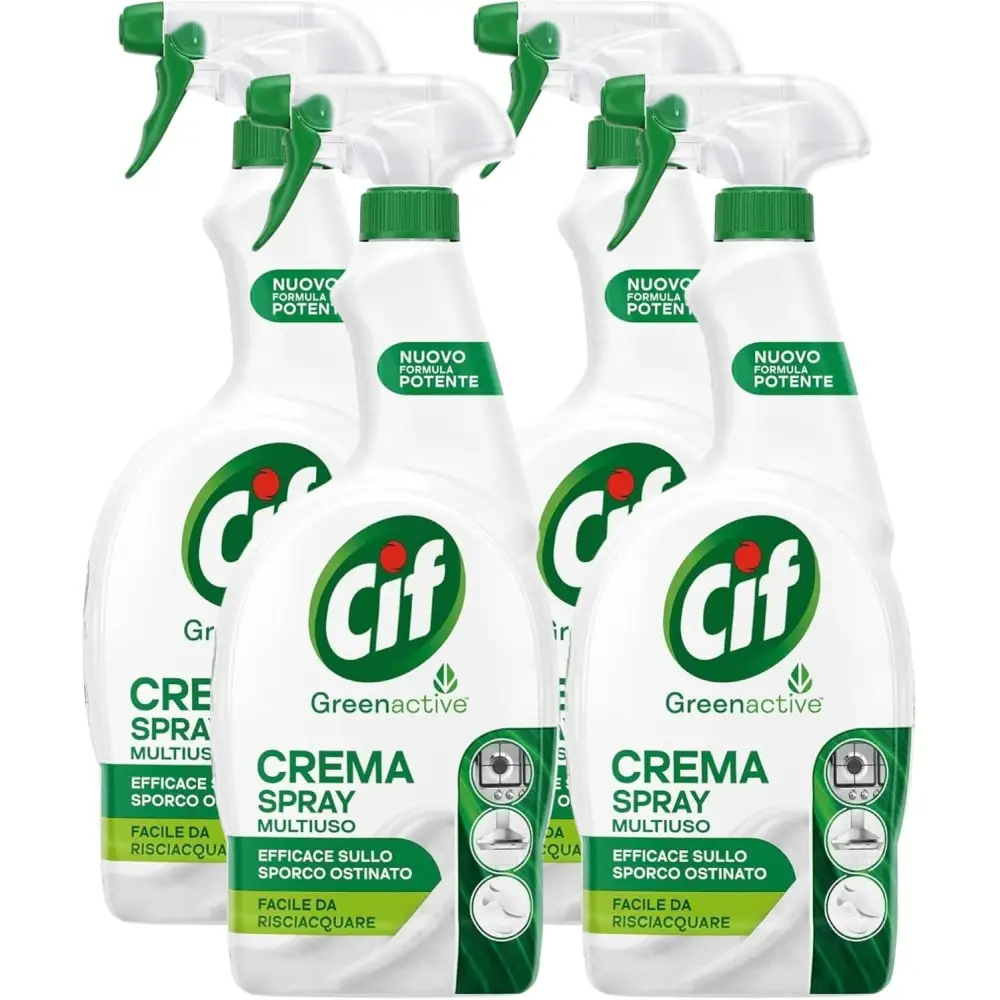 Detergente CREMA SPRAY Multiuso, Efficace Sullo Sporco Ostinato, Facile Da Risciacquare, Facile da Risciacquare 650ml (3 Spray)